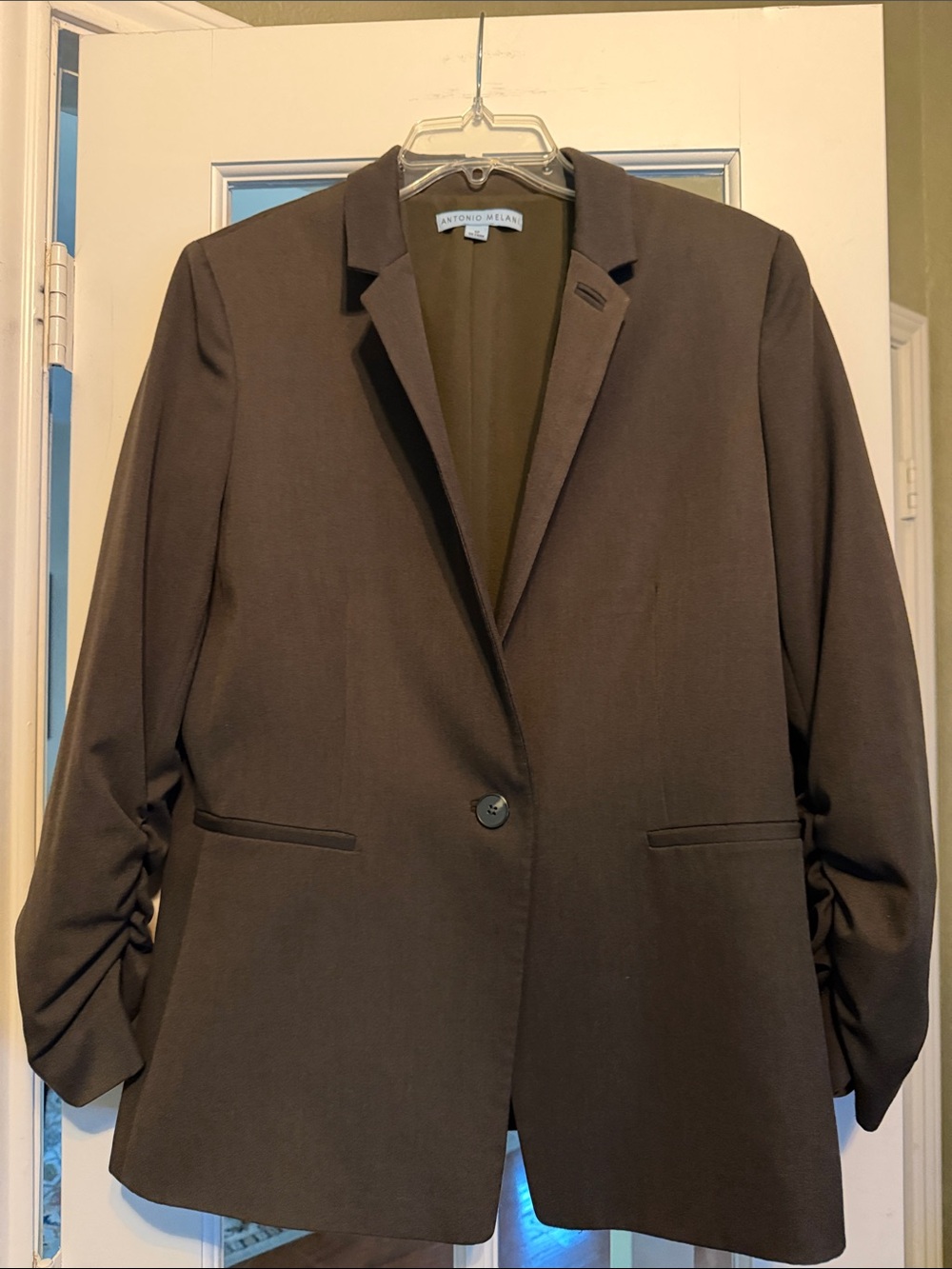 ANTONIO MELANI Brown Single-Button Tailored Blazer